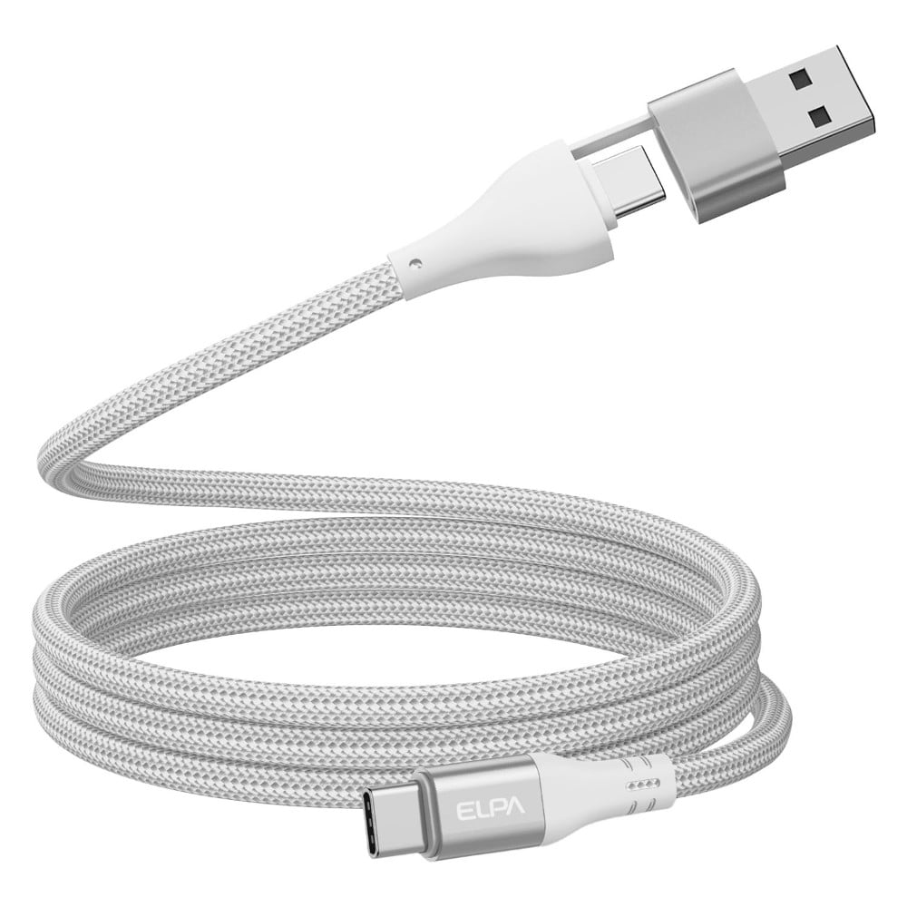 エルパ ELPA マグネットUSBケーブル ラウンド A&CtoC MCA-ACC1060