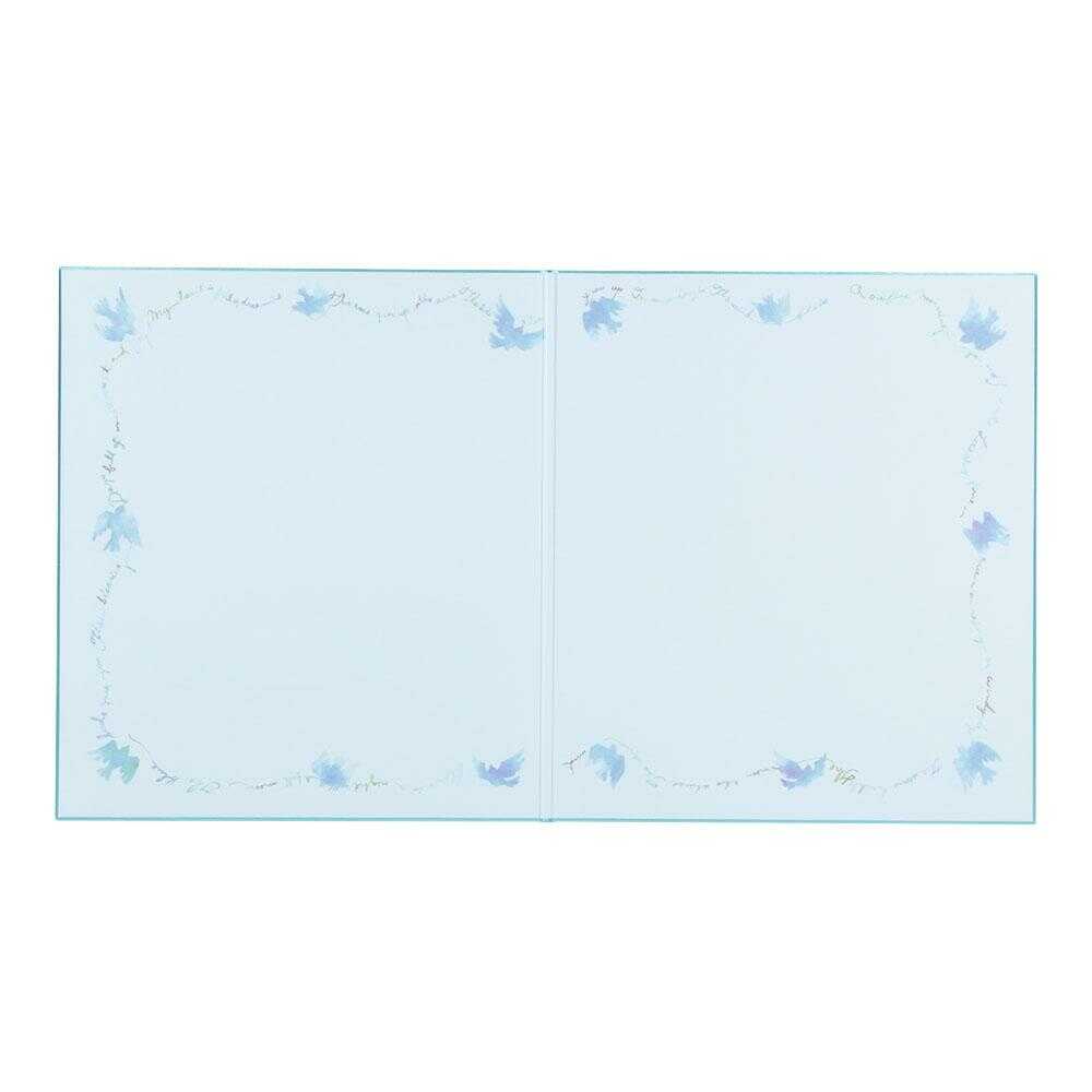 ミドリ カラー色紙 二つ折り 青い鳥柄 1枚