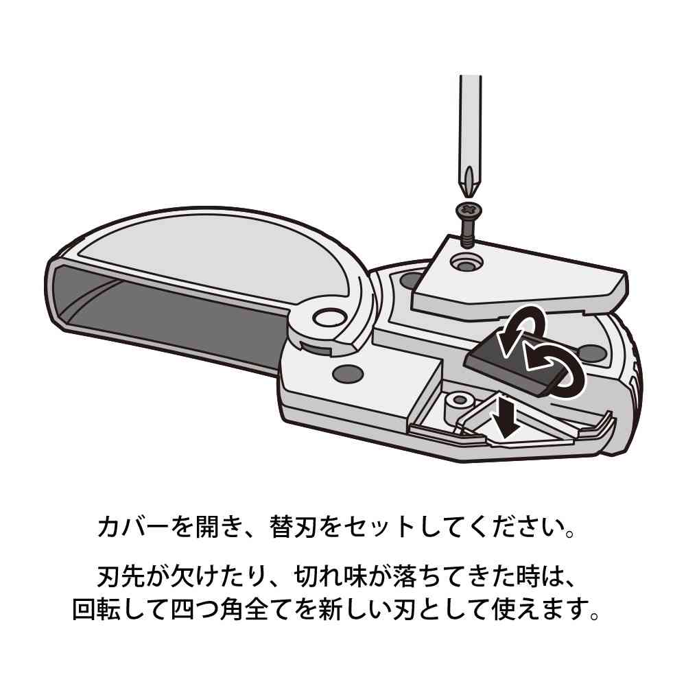 ミドリ アルミ ダンボールカッター 替刃 1個