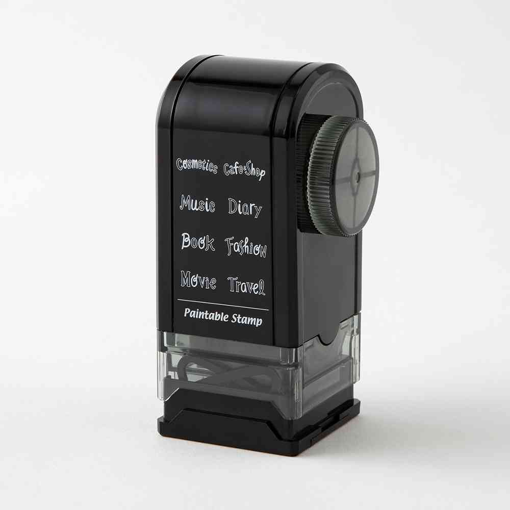 ミドリ スタンプ 回転印 ダイヤル タイトル柄 1個