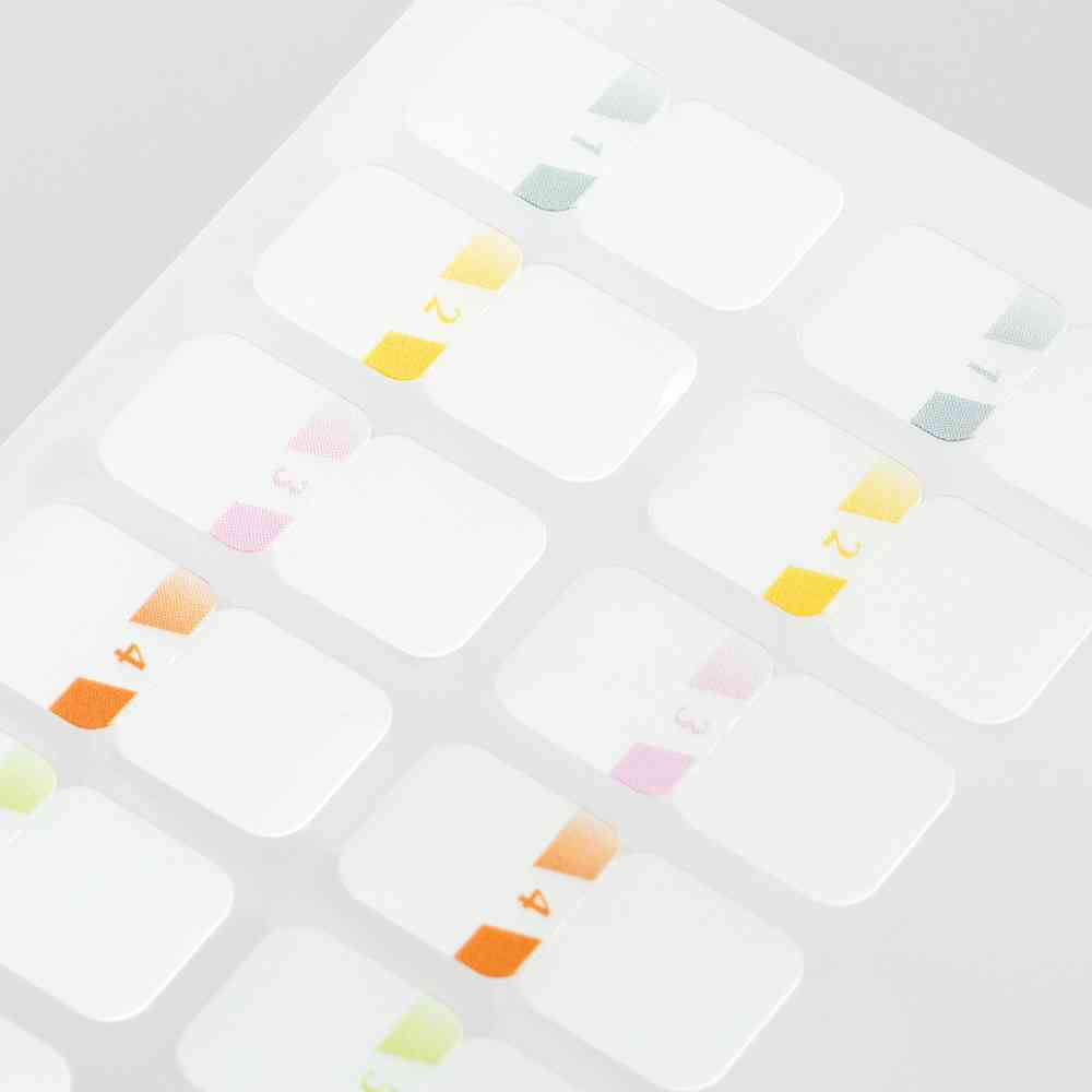 ミドリ インデックスラベル S チラット 数字 カラー 2シート(48枚)入