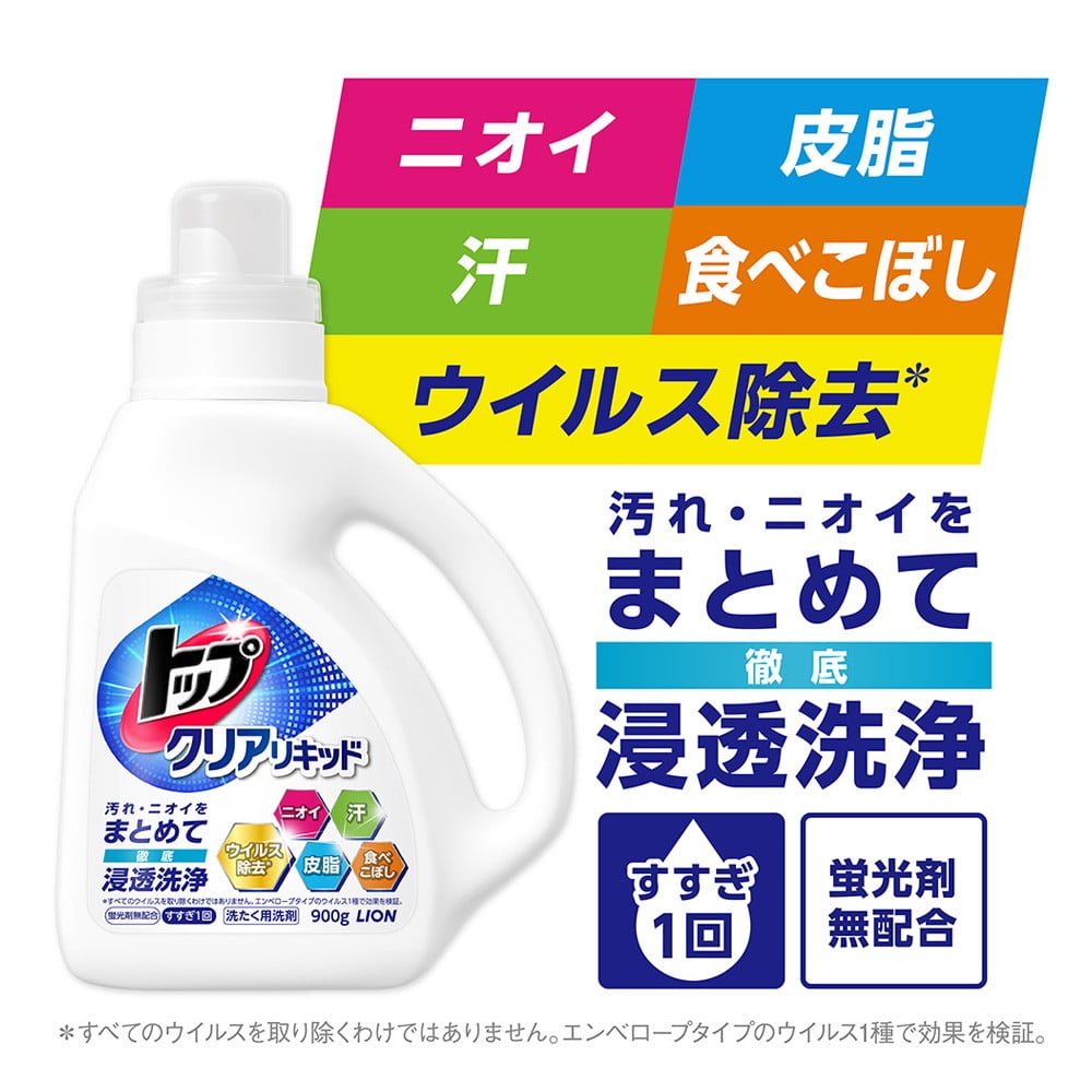 ライオン トップ クリアリキッド つめかえ用 超特大 900g