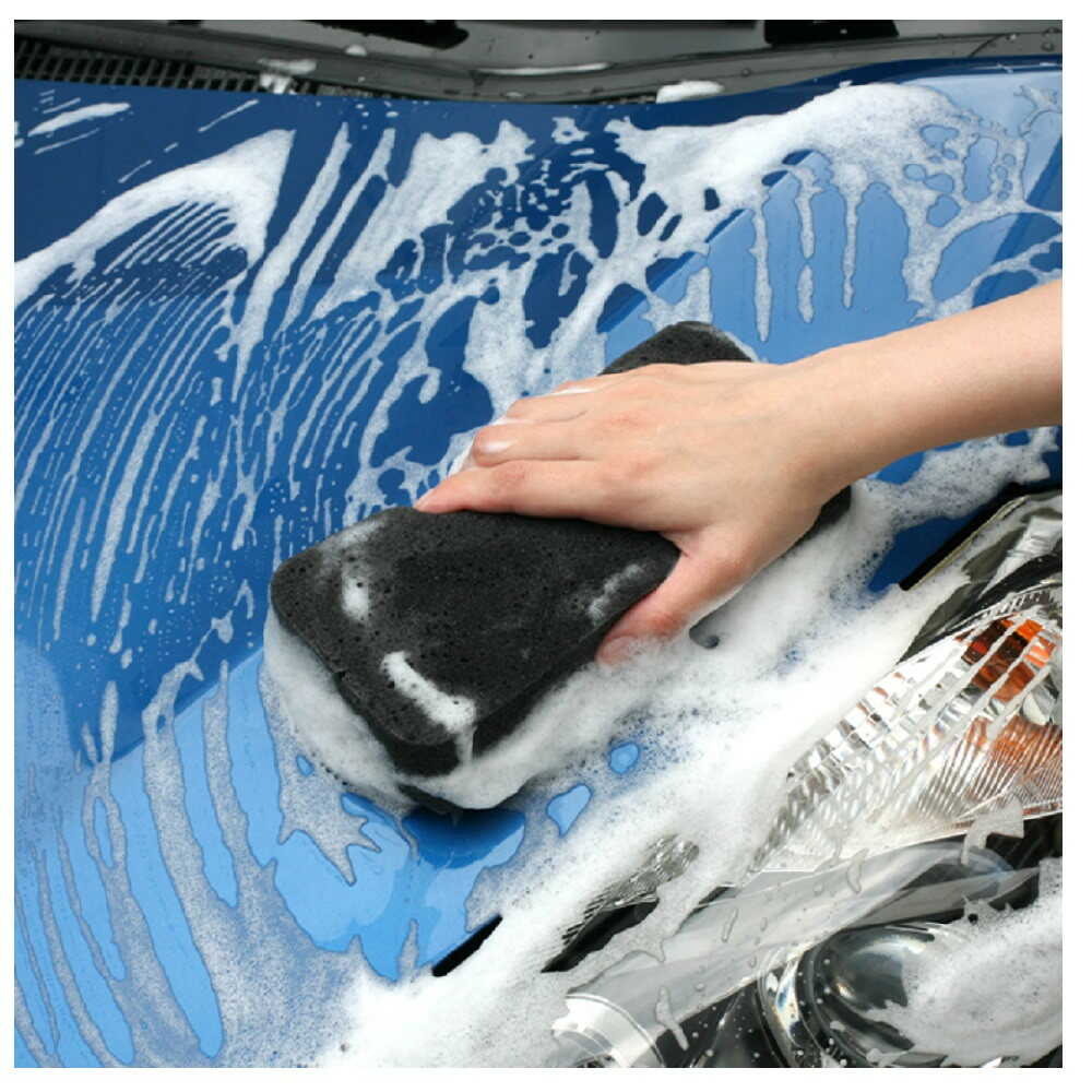 ワコ- 車がっつり洗車セット E049 波型スポンジ2個、マイクロファイバークロス1枚入