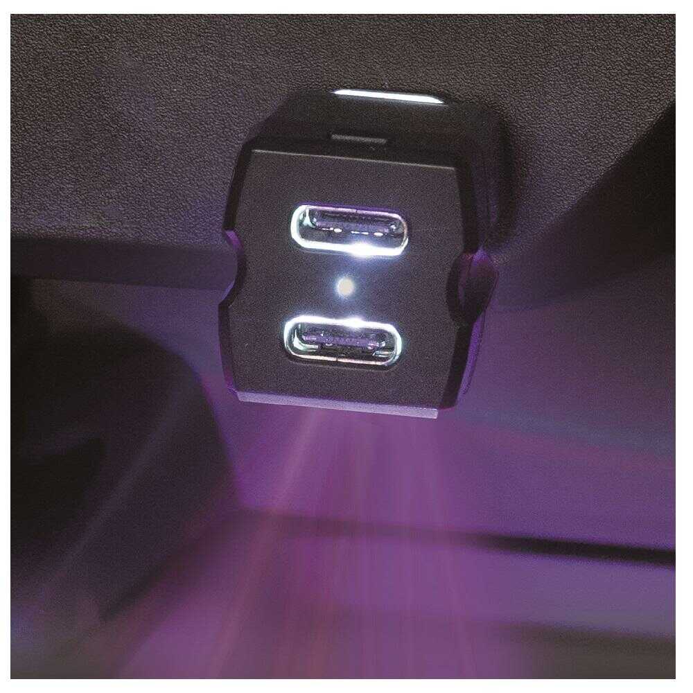 セイワ レインボーイルミ 2USBコネクタ CtoCx2 F349