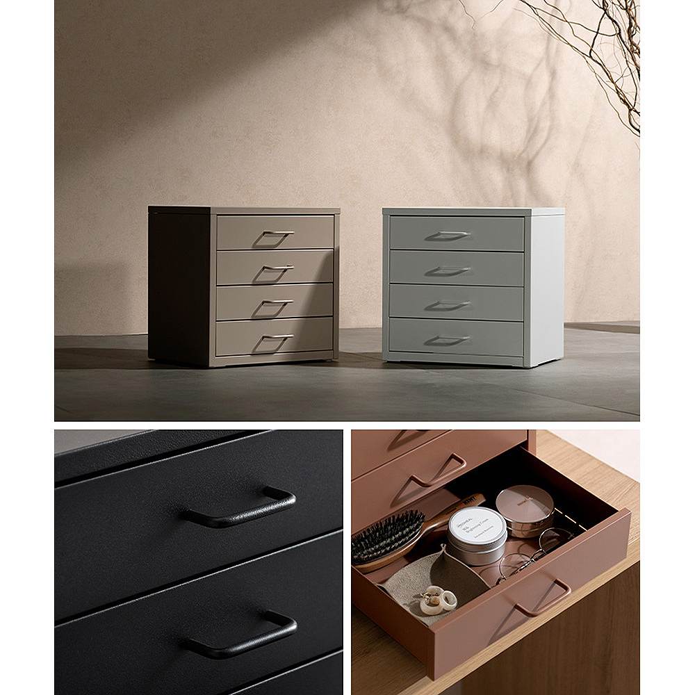 ドロワーキャビネット ムーン DCB-4D ベージュ メーカー直送 ▼返品・キャンセル不可【他商品との同時購入不可】