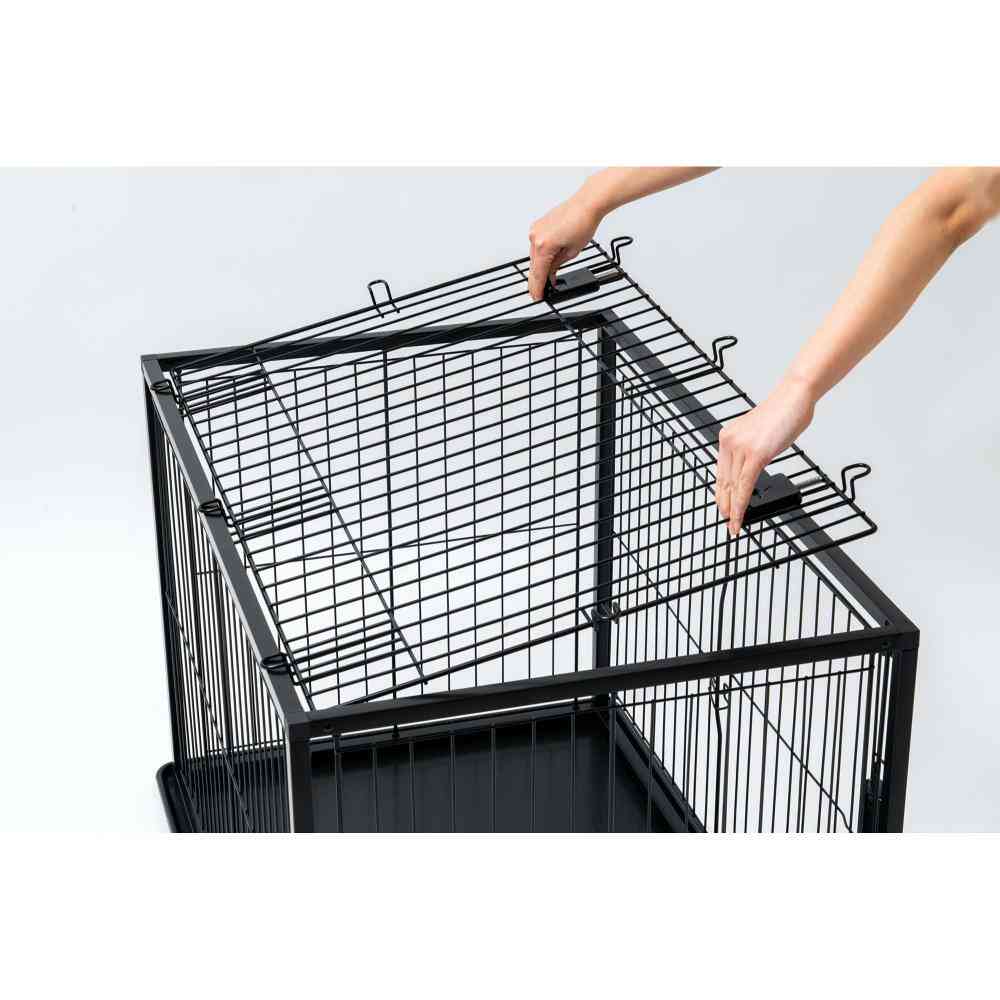 インテリアペットサークル 90-60屋根面 ブラック メーカー直送 ▼返品・キャンセル不可【他商品との同時購入不可】