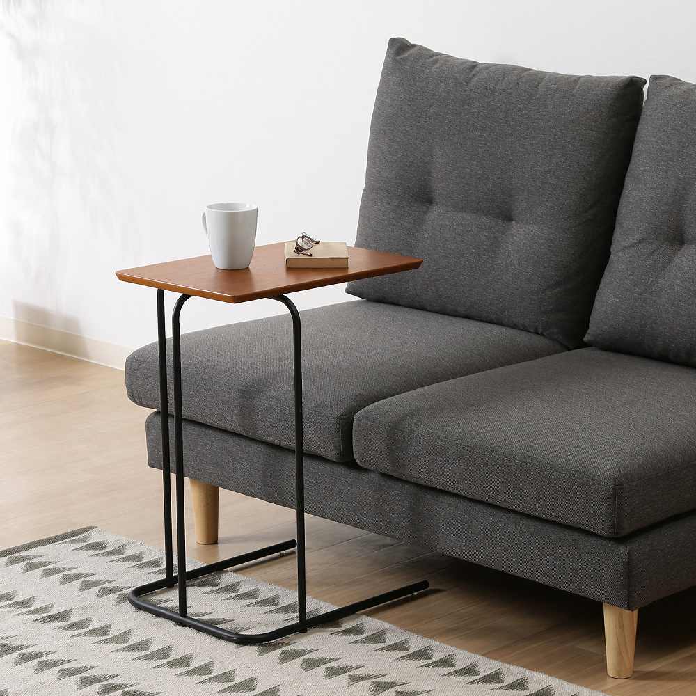 突板サイドテーブル 12519 メーカー直送 ▼返品・キャンセル不可【他商品との同時購入不可】