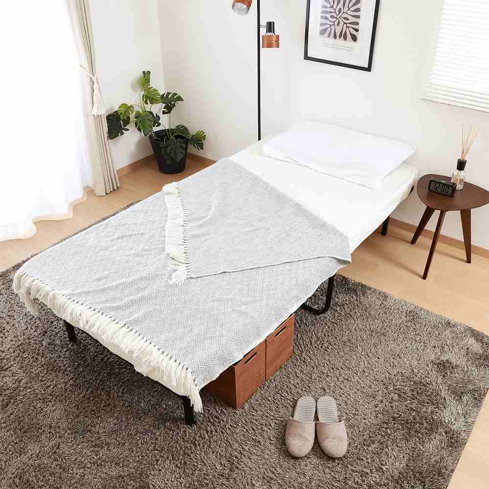 工具不要折りたたみパイプベッド easy BK 87495 メーカー直送 ▼返品・キャンセル不可【他商品との同時購入不可】