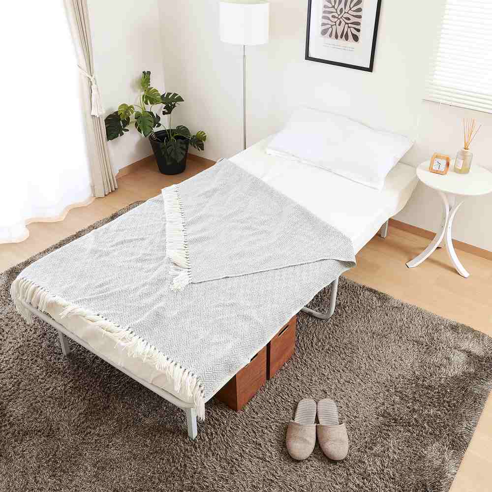 工具不要折りたたみパイプベッド easy GY 87496 メーカー直送 ▼返品・キャンセル不可【他商品との同時購入不可】