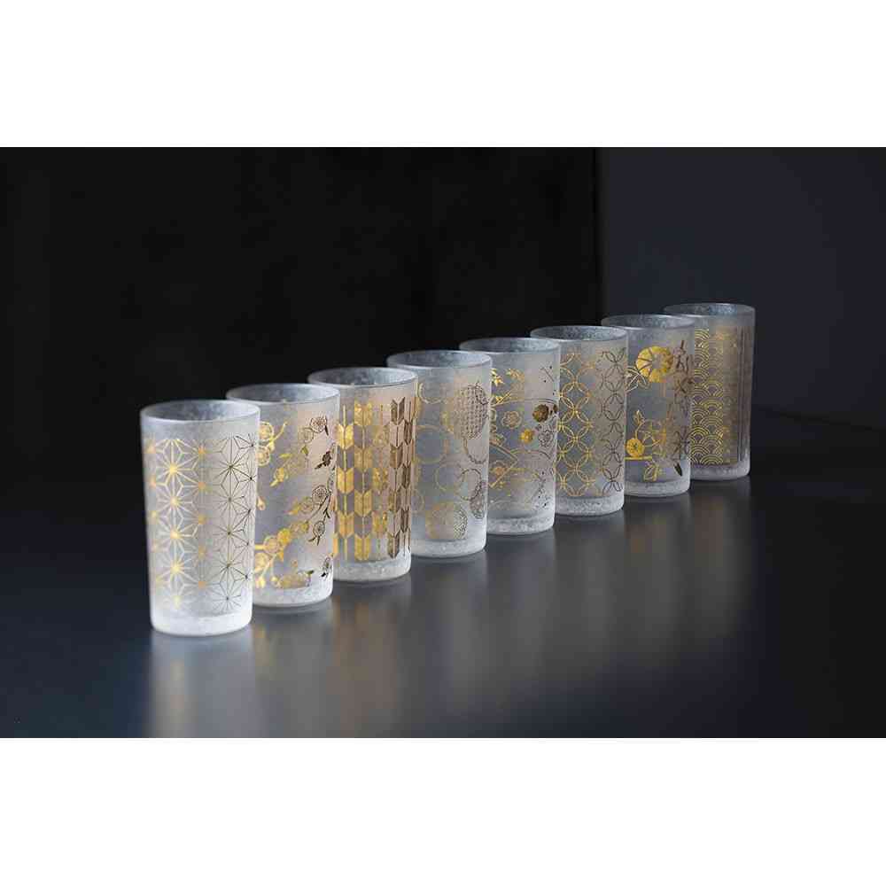 アデリア 一口ビールグラス 和小紋 矢絣 1個