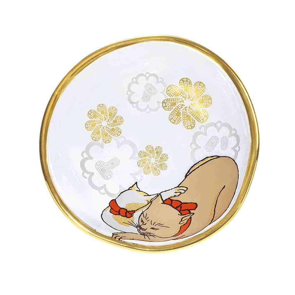 アデリア プレミアムニッポンテイスト 盃&豆皿セット クリーム&ブチ 90ml盃1個×豆皿1枚