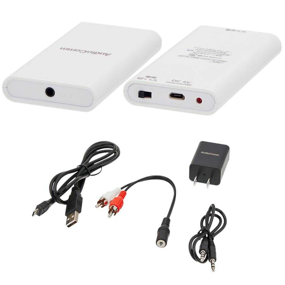 オーム電機 ワイヤレス耳もとスピーカー 1セット ホワイト