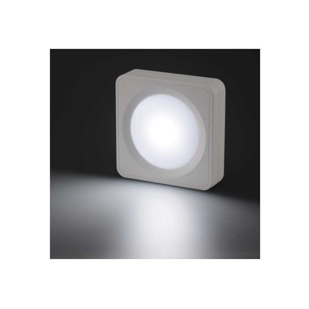 オーム電機 LEDプッシュライト ホワイト ホワイト