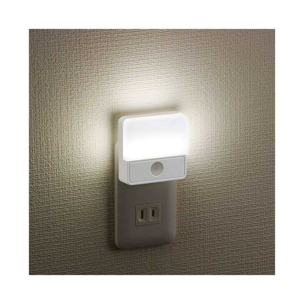 オーム電機 LED明暗センサー式ナイトライト ホワイト ホワイト
