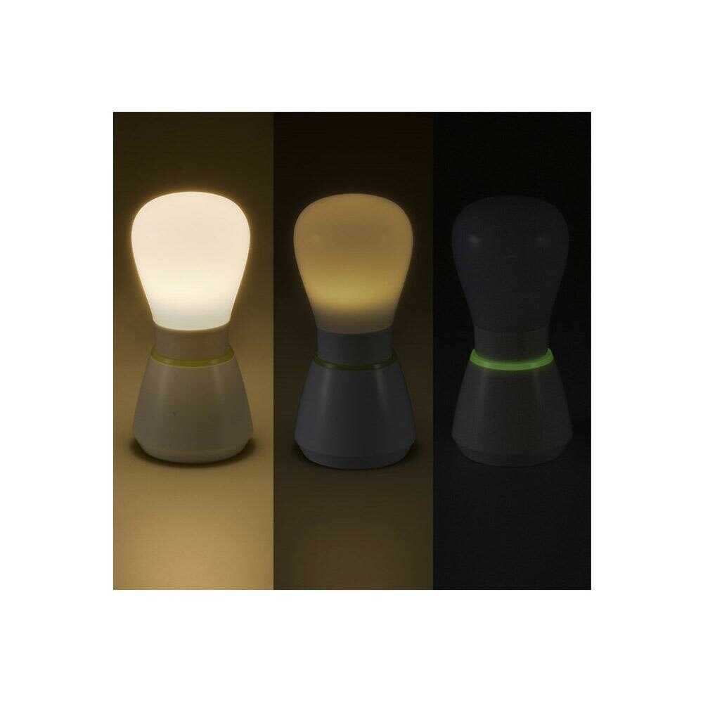 オーム電機 LEDプッシュライト ハンディライト 2段階調光 ホワイト