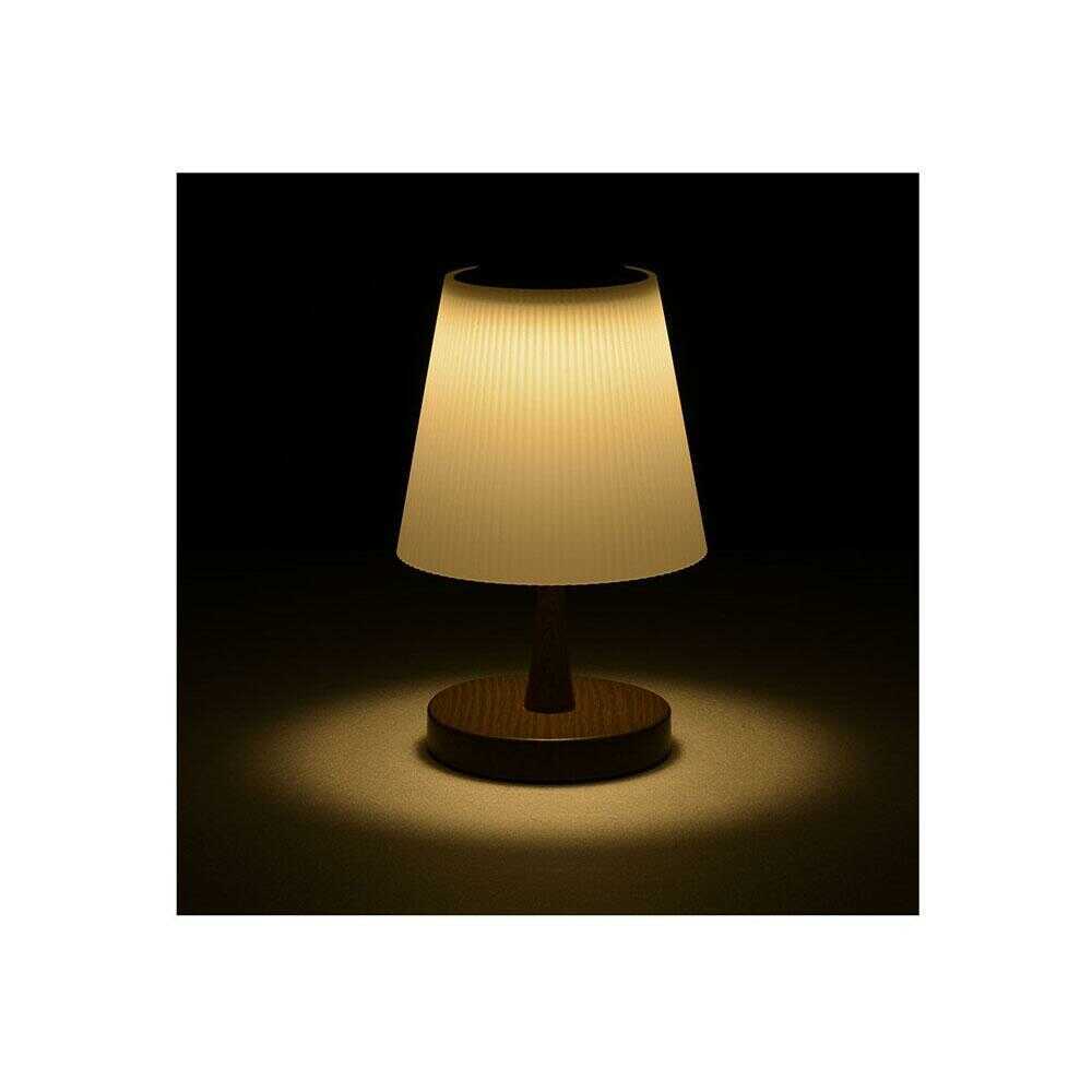 オーム電機 LEDタッチライト 調光式 電球色 ブラウン