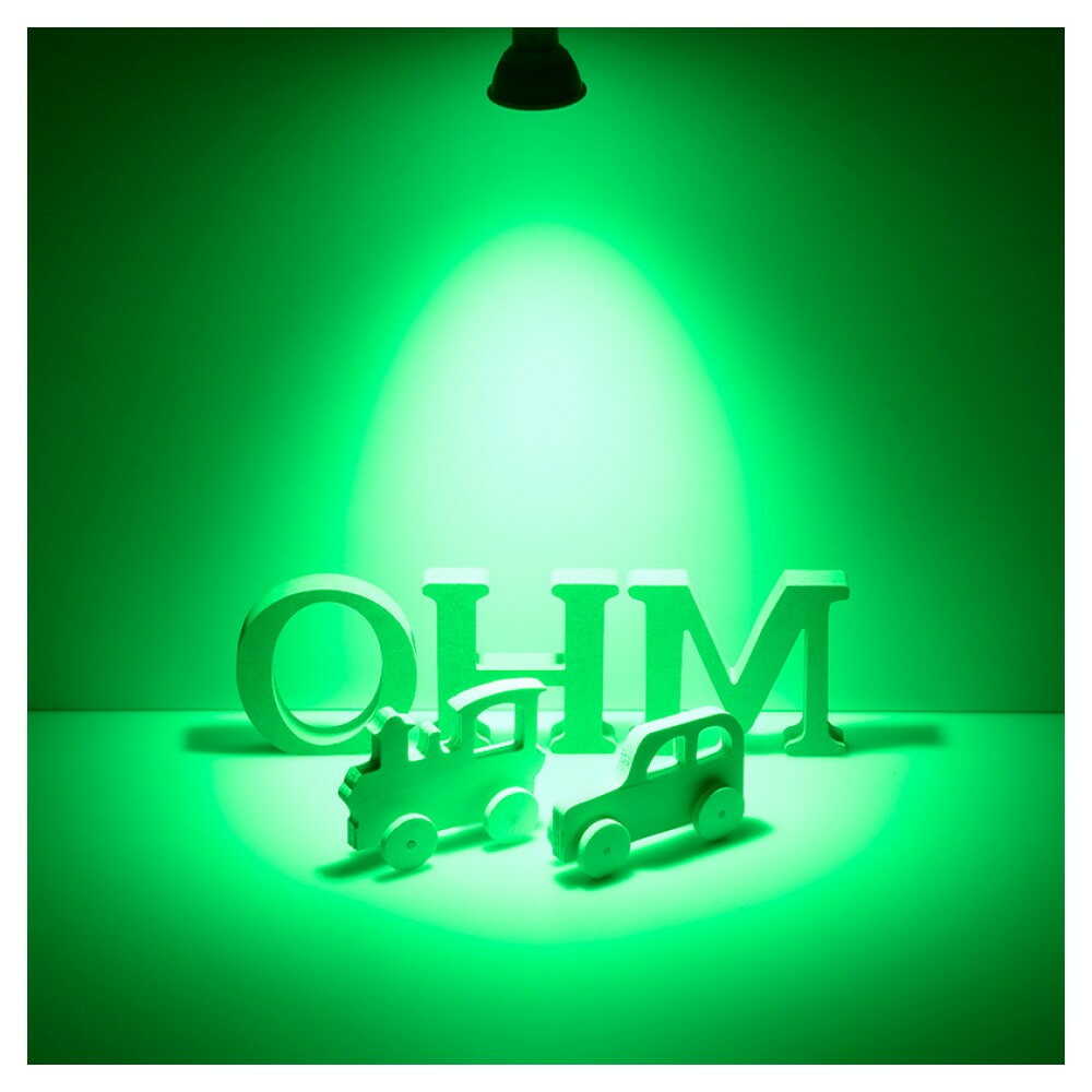 オーム電機 LED電球 ハロゲンランプ形 E11 広角タイプ 緑色