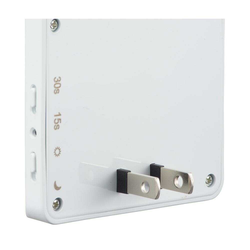 オーム電機 LEDナイトライト 明暗人感センサー 電球色 ホワイト