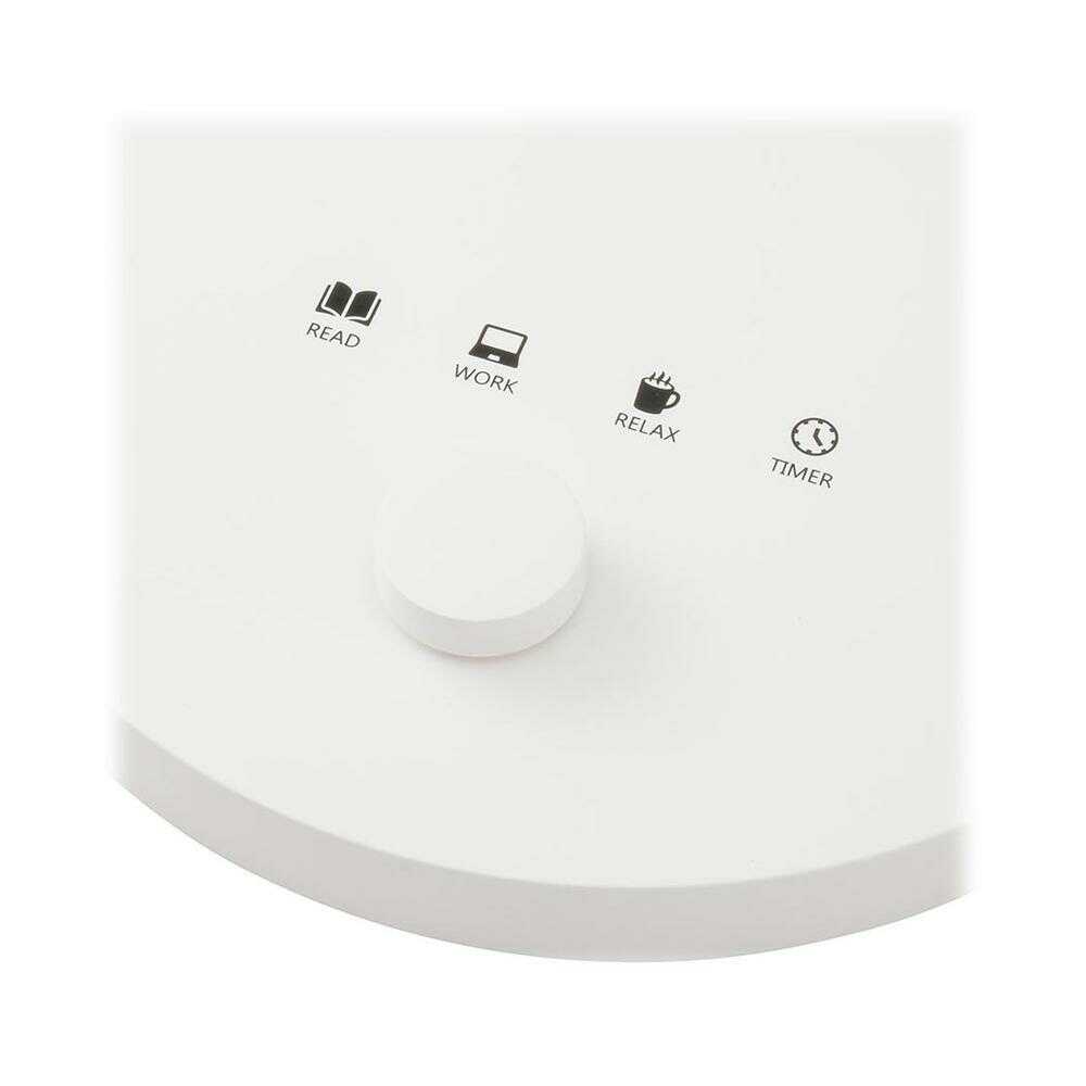 オーム電機 LEDデスクライト 調光調色 タイマー機能付 ホワイト