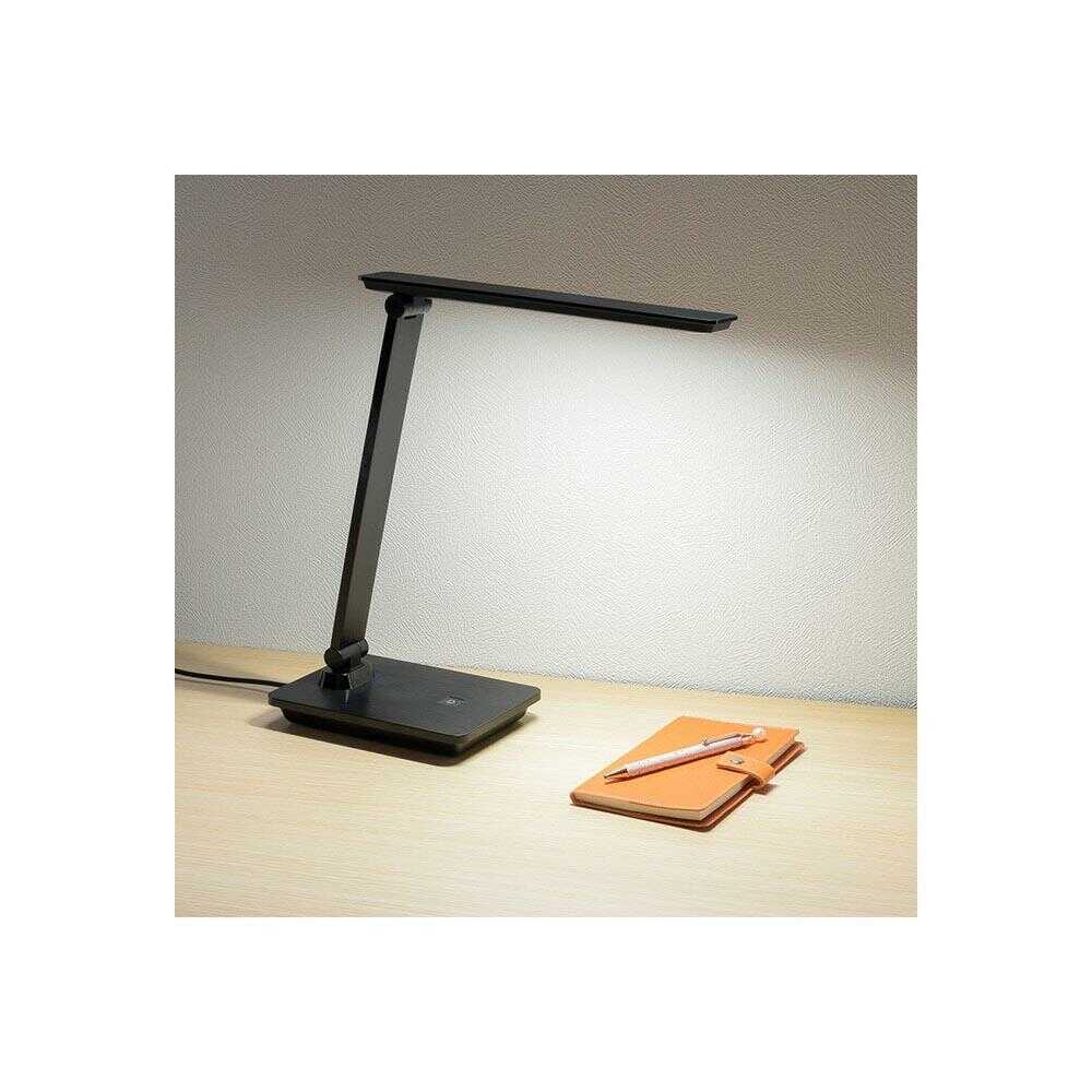オーム電機 LEDデスクランプ 600lm ブラック ブラック