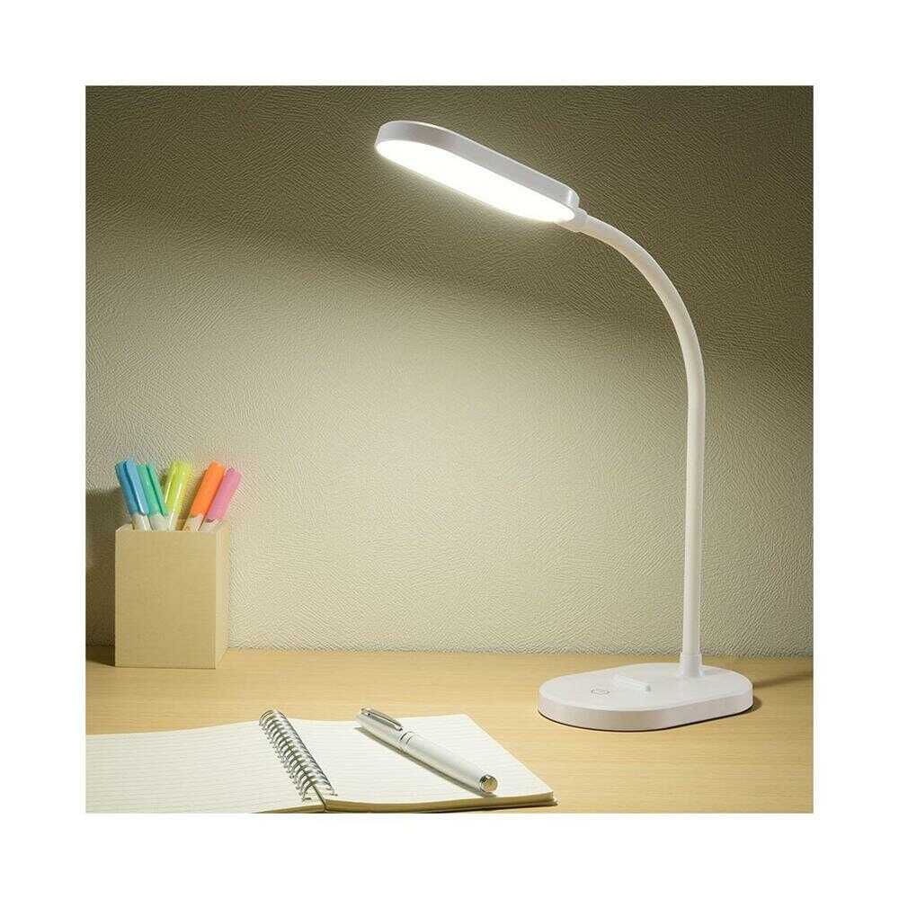 オーム電機 LEDデスクランプ USB電源 昼白色 ホワイト