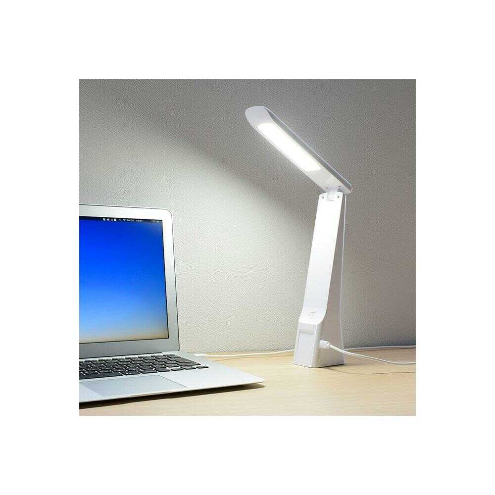 オーム電機 LEDデスクランプ USB電源 ホワイト ホワイト