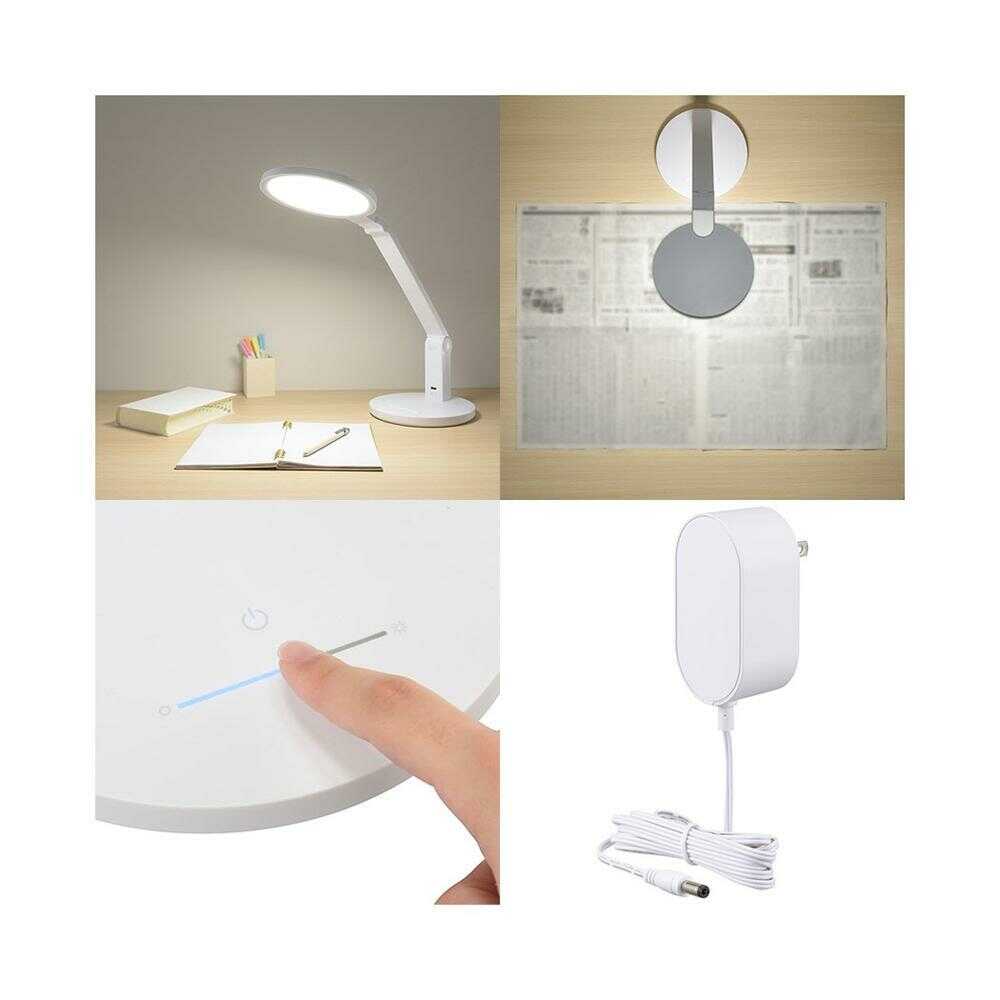 オーム電機 LEDデスクランプ ブルーライトカット ホワイト