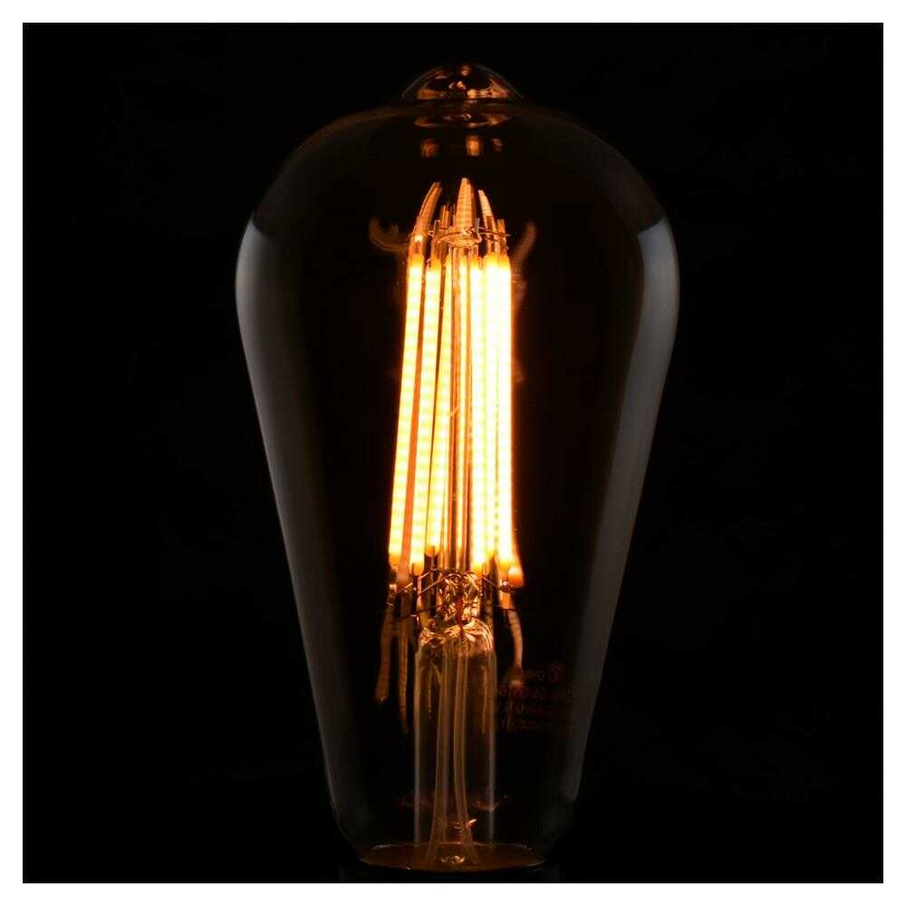 オーム電機 LEDフィラメントタイプレトロ球 E26 60形相当 1個 キャンドル色