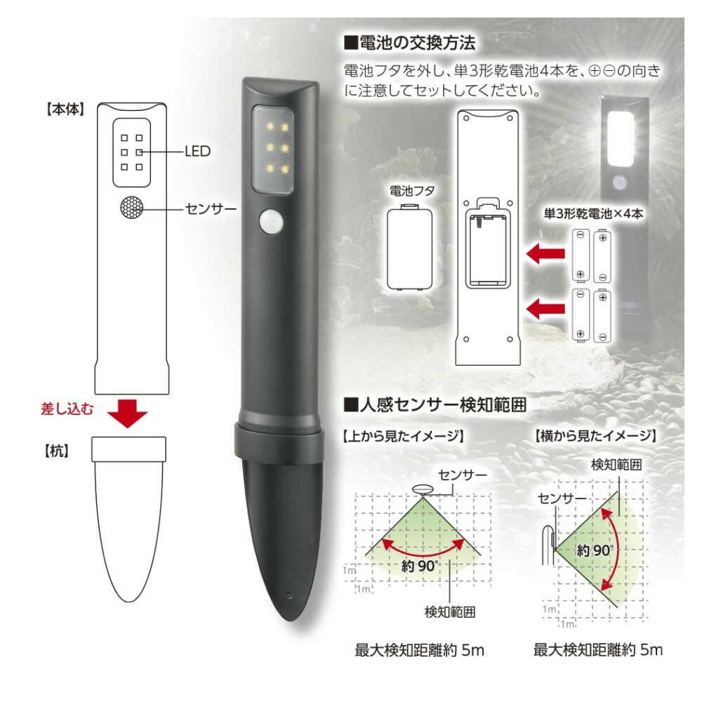 オーム電機 LED 土にさして使うLEDガーデンライト 80ルーメン ブラック