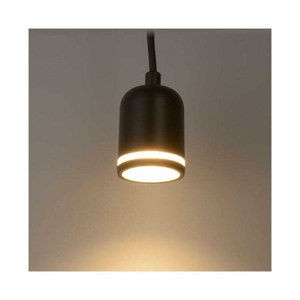 オーム電機 LED付きペンダントライト 電球色 ブラック ブラック