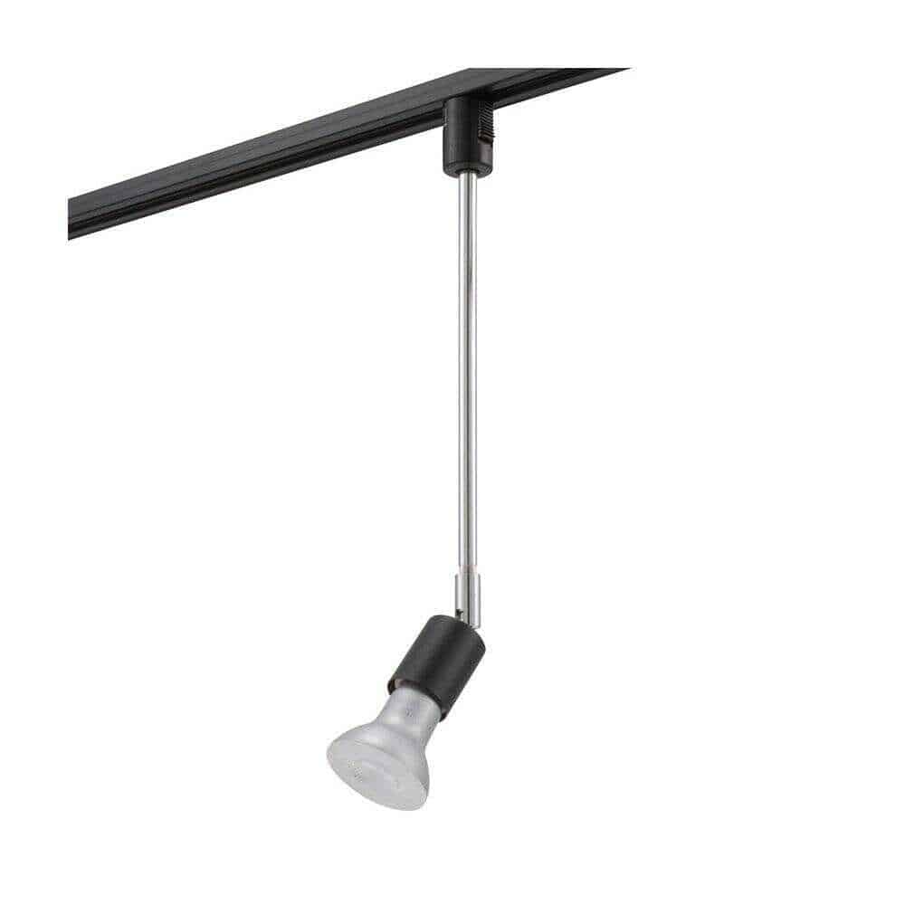 オーム電機 レールライト ライティングダクト用 E26口金 L ブラック