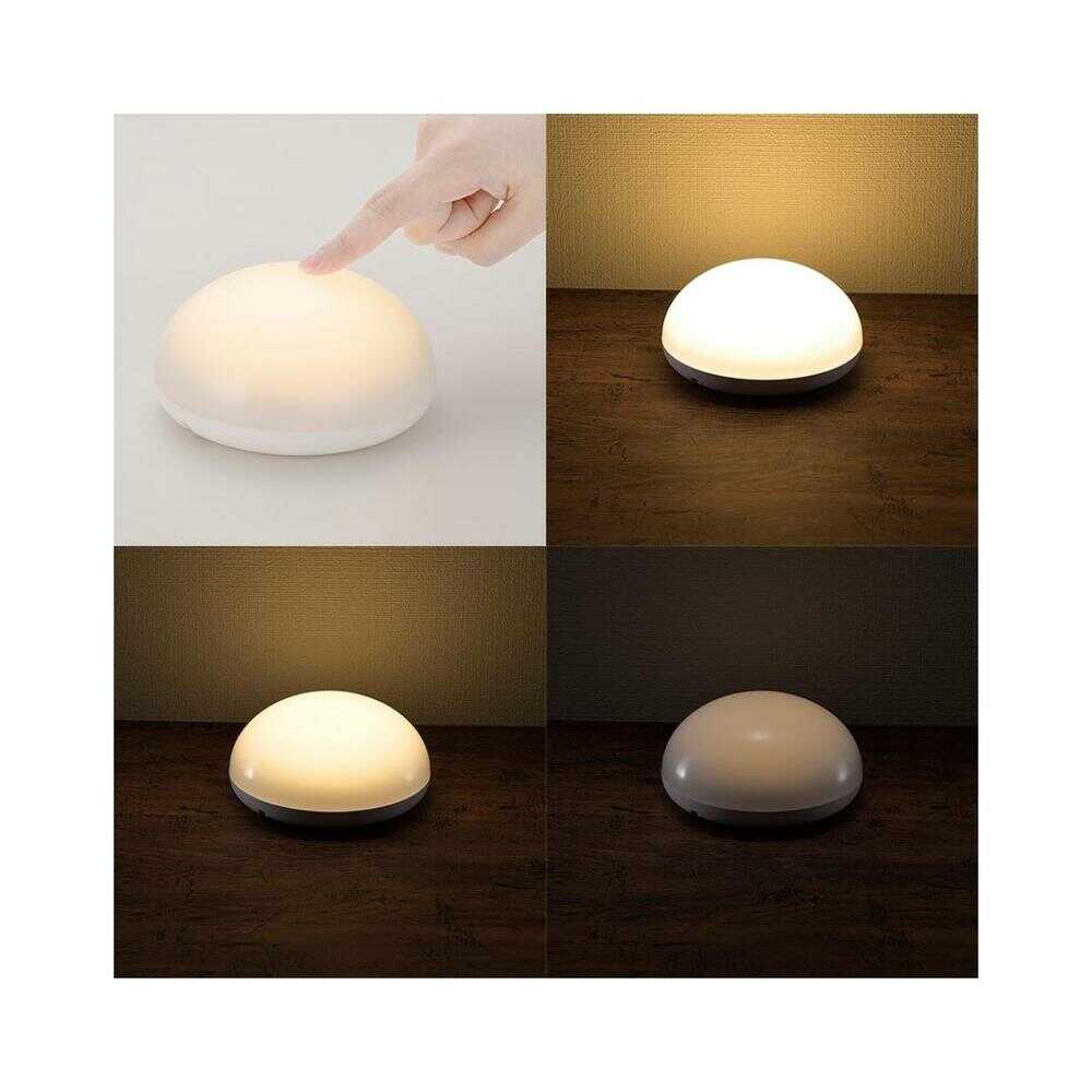 オーム電機 LEDプッシュランプ 1個入 ホワイト