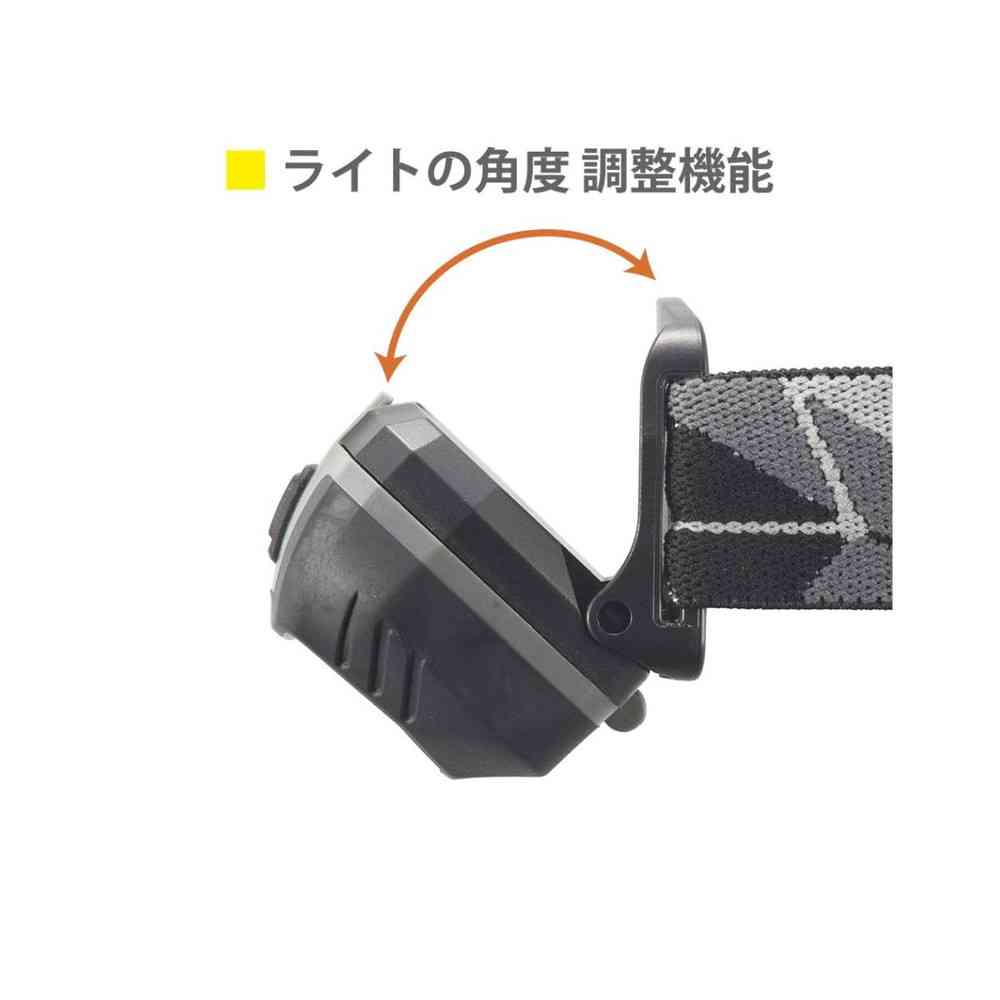 オーム電機 COBヘッドライト 450ルーメン ブラック