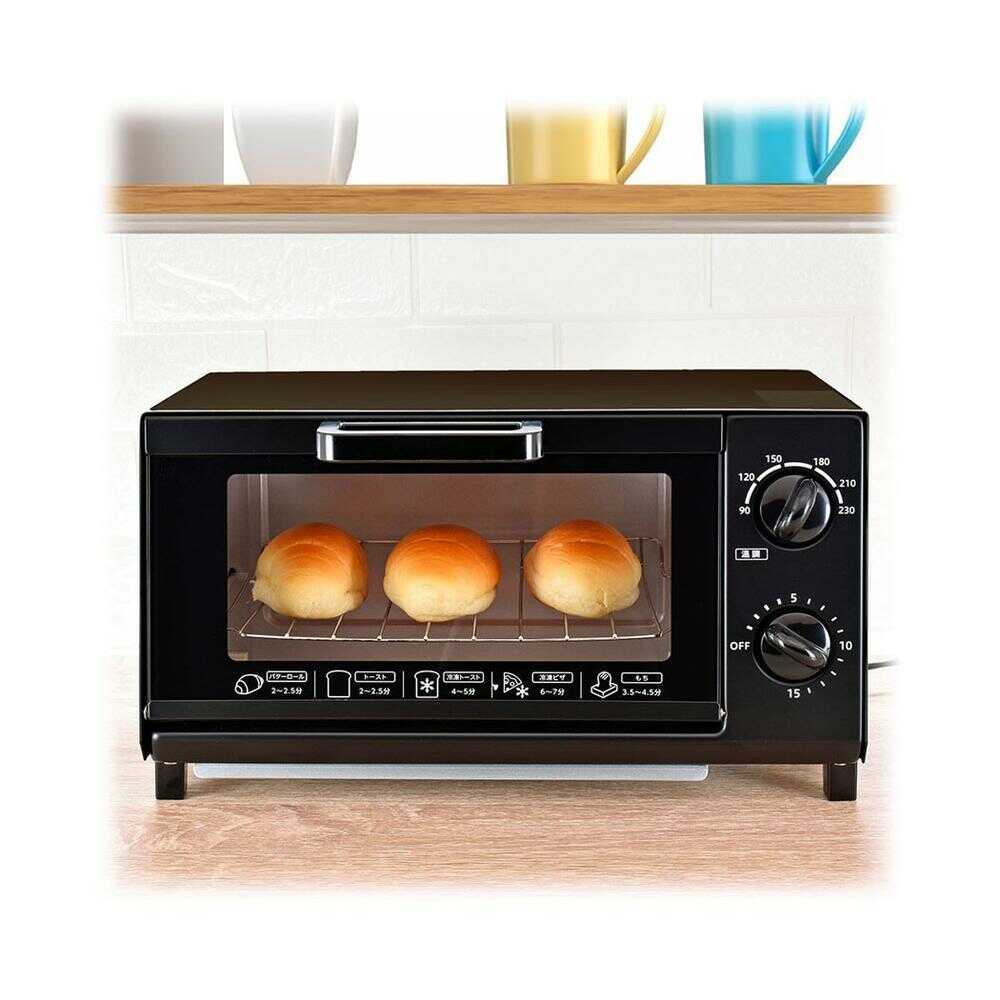 オーム電機 オーブントースター ブラック ブラック