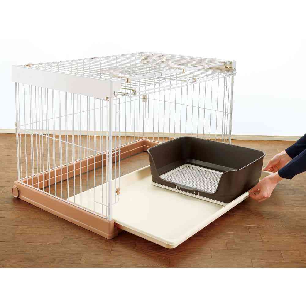 お掃除簡単ペットケージ 900 ブラウン メーカー直送▼返品・キャンセル不可【他商品との同時購入不可】