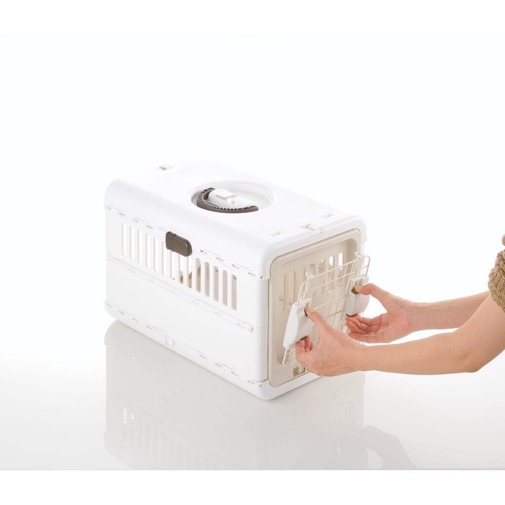 キャンピングキャリー 折りたたみ S アイボリー メーカー直送▼返品・キャンセル不可【他商品との同時購入不可】