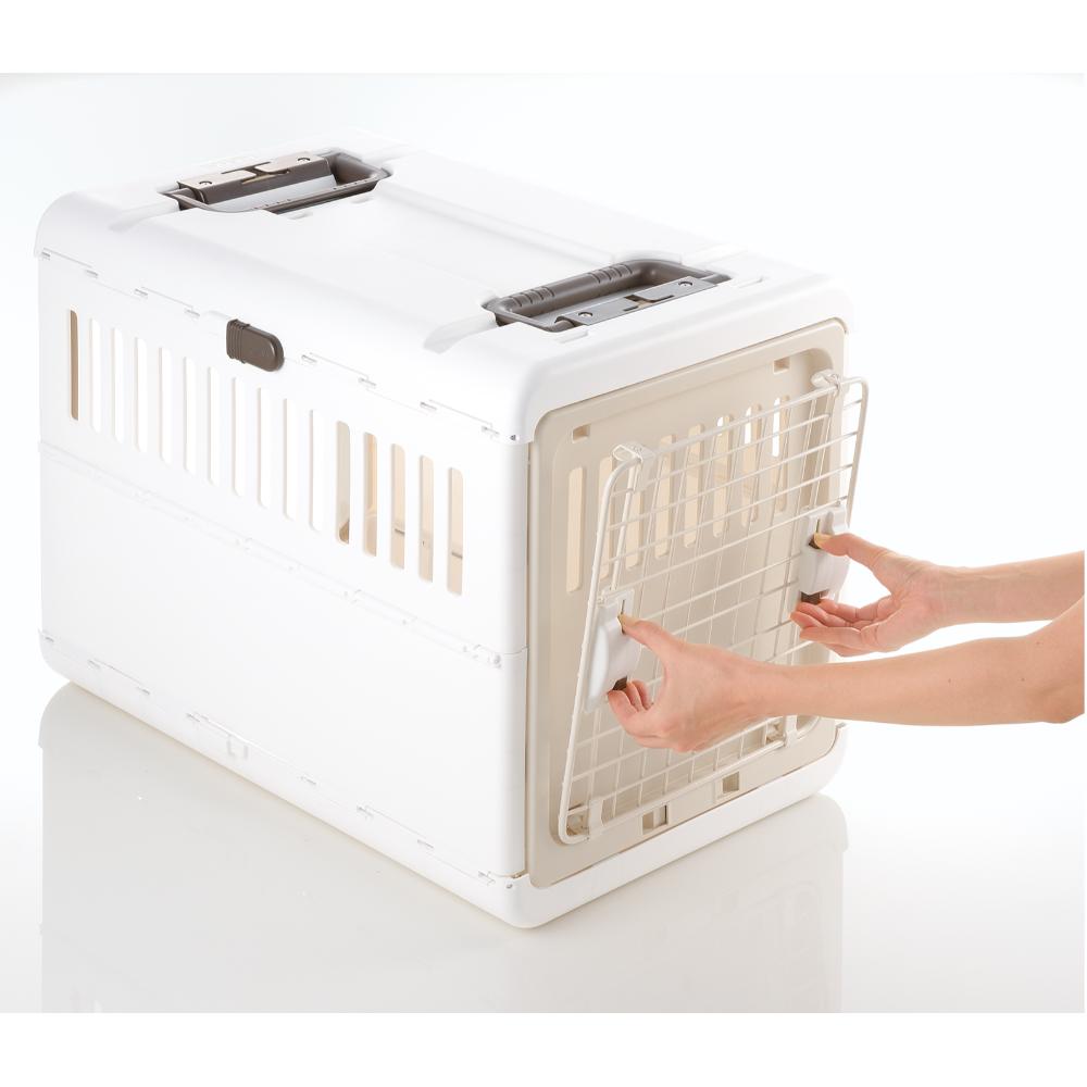 キャンピングキャリー 折りたたみ L アイボリー メーカー直送▼返品・キャンセル不可【他商品との同時購入不可】