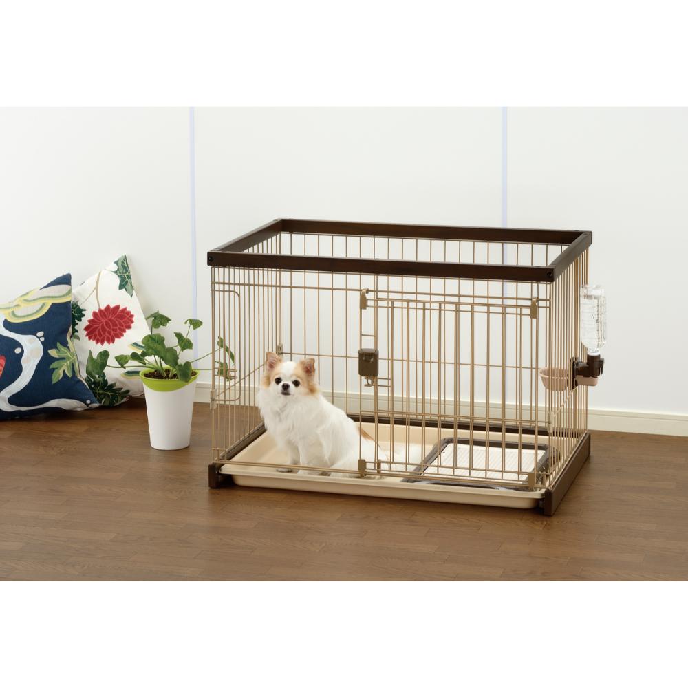 木製お掃除簡単ペットサークル 90-60 ダークブラウン メーカー直送▼返品・キャンセル不可【他商品との同時購入不可】