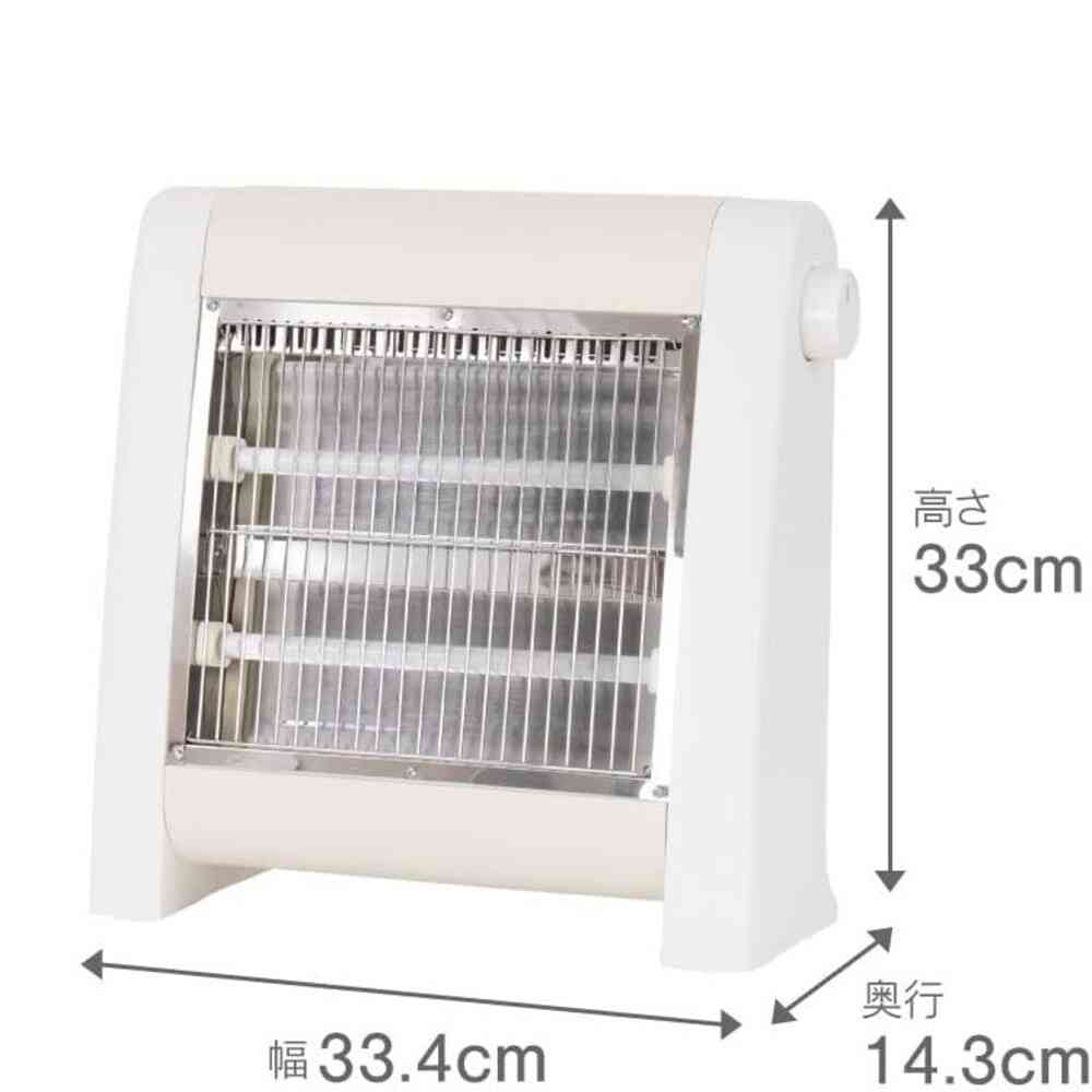 電気ストーブ800W ゼピール ホワイト ZDQ-08B 1台 ホワイト