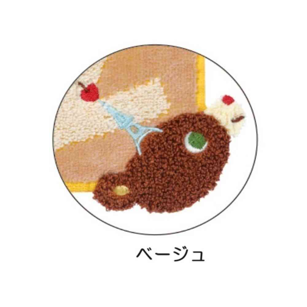 日繊商工 かずくま ワッペン フェイスタオル ベージュ 1枚 ベージュ