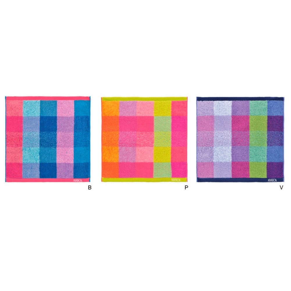 日繊商工 AVOCA スロウ2 タオルチーフ ブルー 1枚