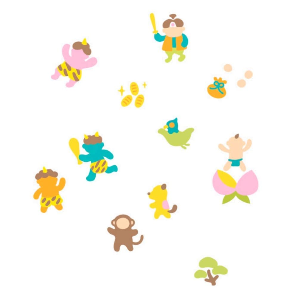 日繊商工 天使のガーゼ おはなしたおる パッケージ入り ももたろう バスタオル 1枚