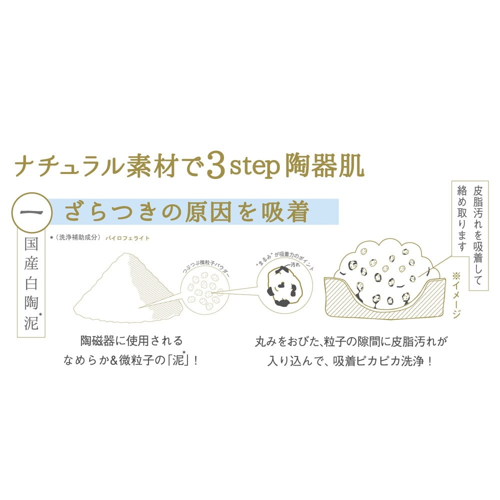 ペリカン石鹸 白陶泥 洗顔石鹸 100g