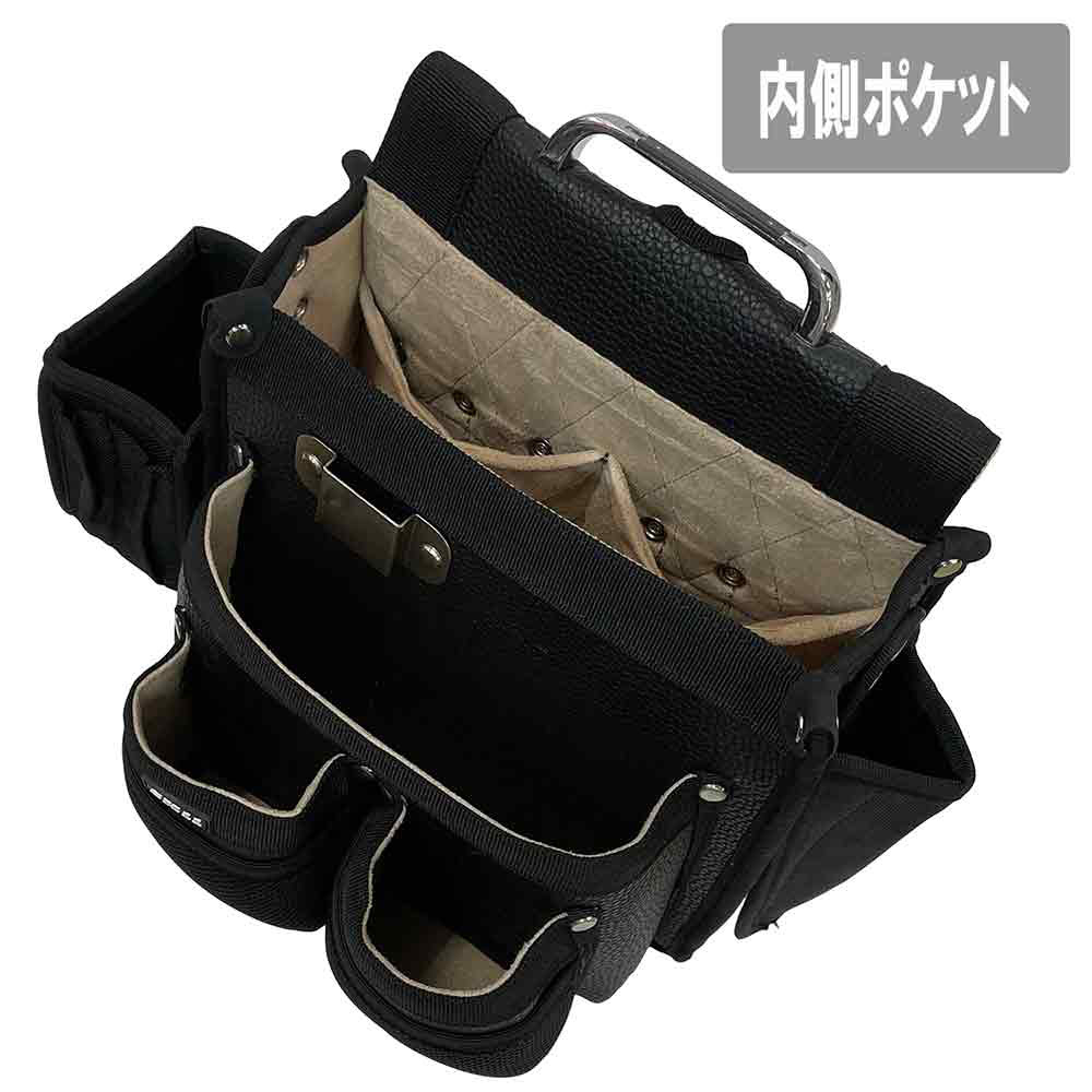匠 仮枠大工釘袋 レザー SC-12 【直送品】 返品・キャンセル・他商品と同時購入は不可