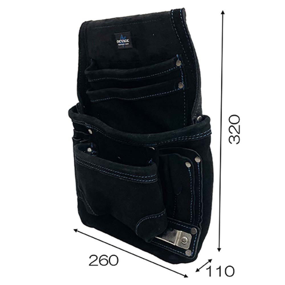 スエード腰釘袋3段 DVC-KZ26 メーカー直送 ▼返品・キャンセル不可【他商品との同時購入不可】