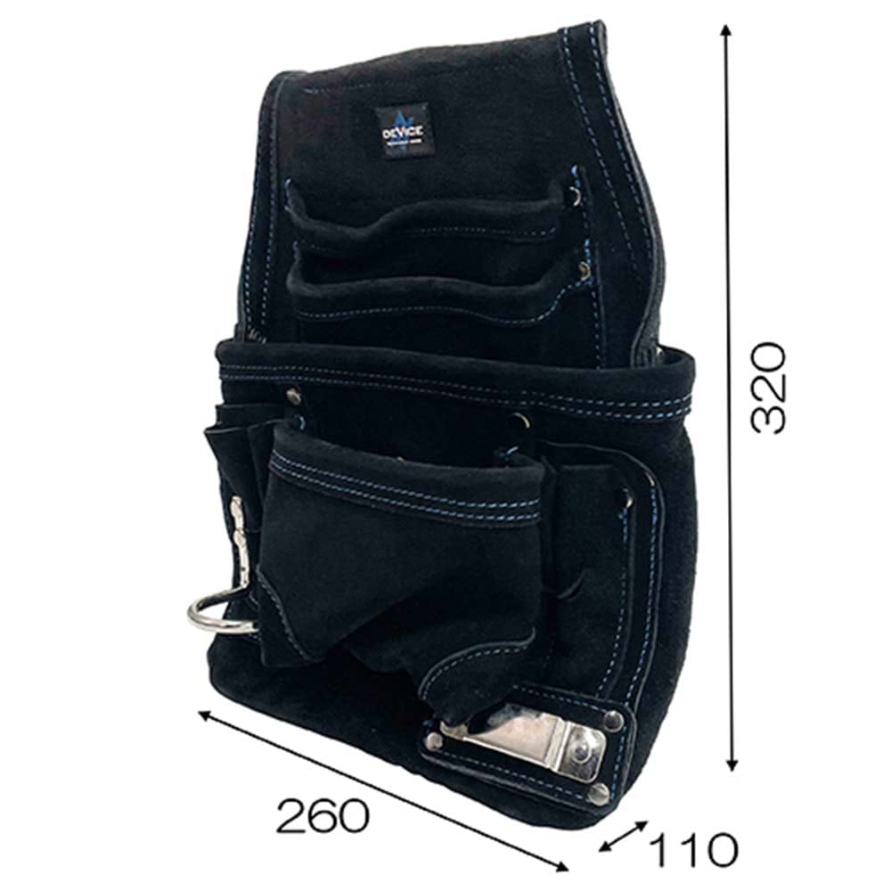 スエード腰釘袋3段 DVC-KZ27 メーカー直送 ▼返品・キャンセル不可【他商品との同時購入不可】