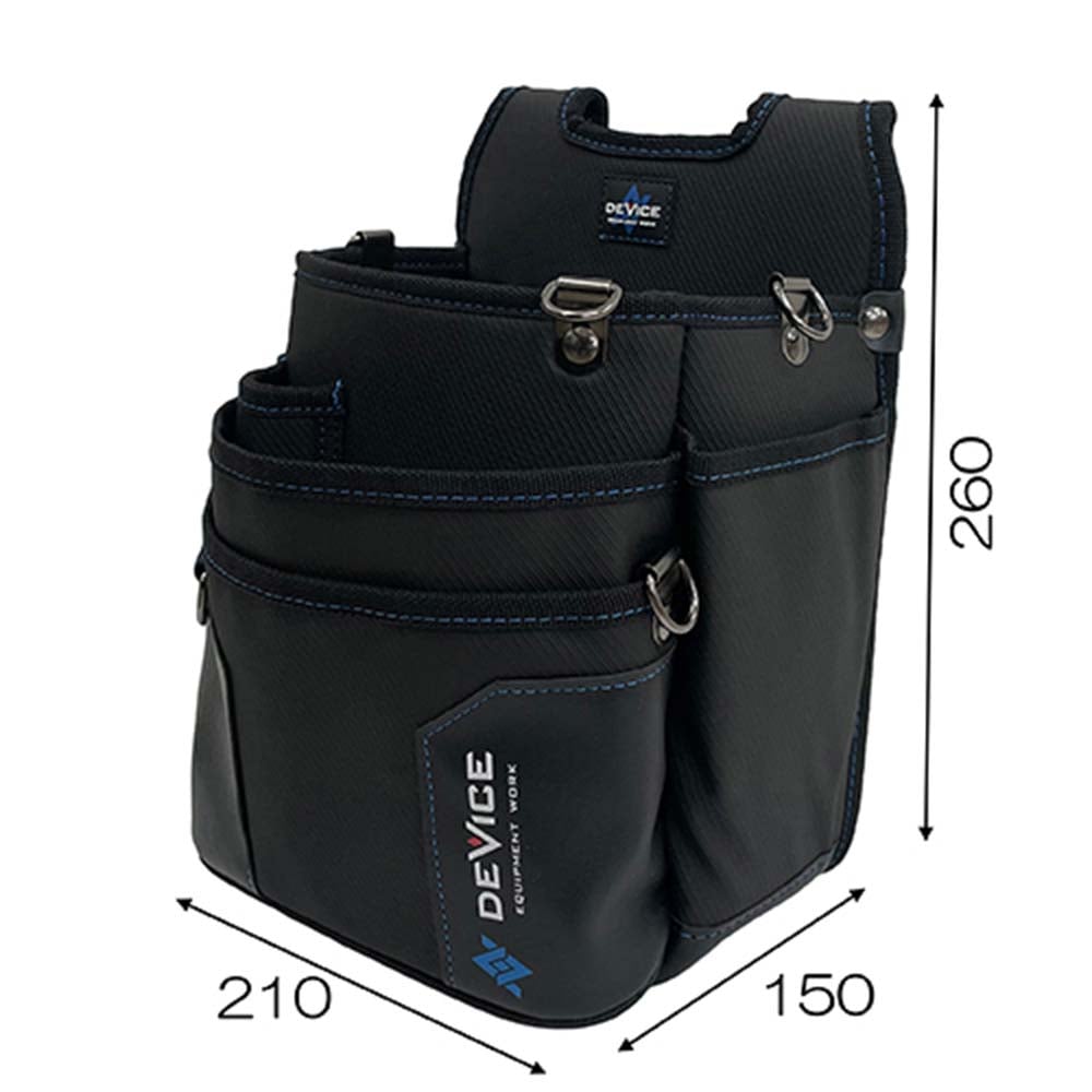 腰袋3段ホルダー付き DVC-JY9 メーカー直送 ▼返品・キャンセル不可【他商品との同時購入不可】