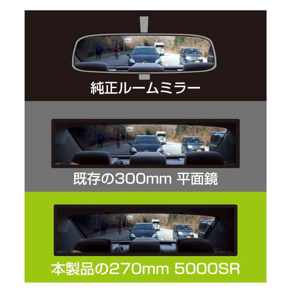 槌屋ヤック HYBRID5000SRミラークローム 270×70 DC45