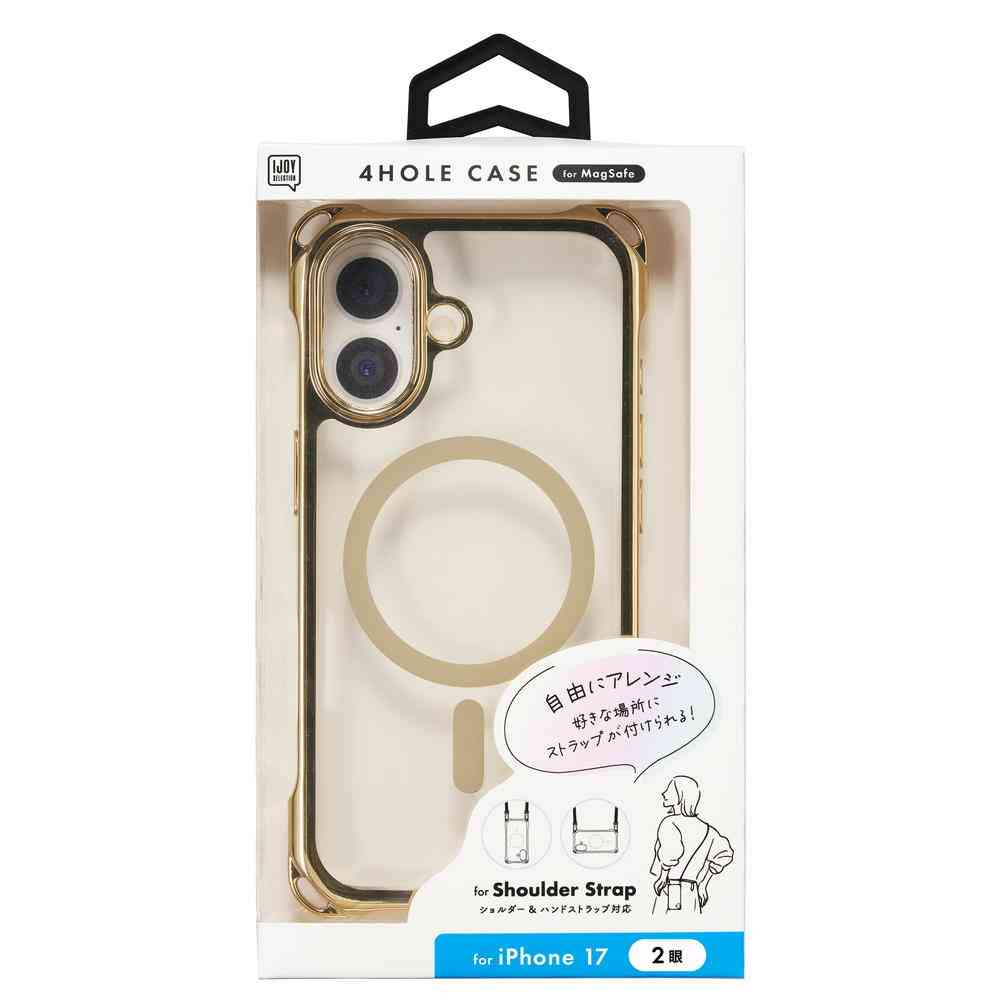 サンクレスト 4ホールケース MagSafe対応 メタリックゴールド for iPhone17