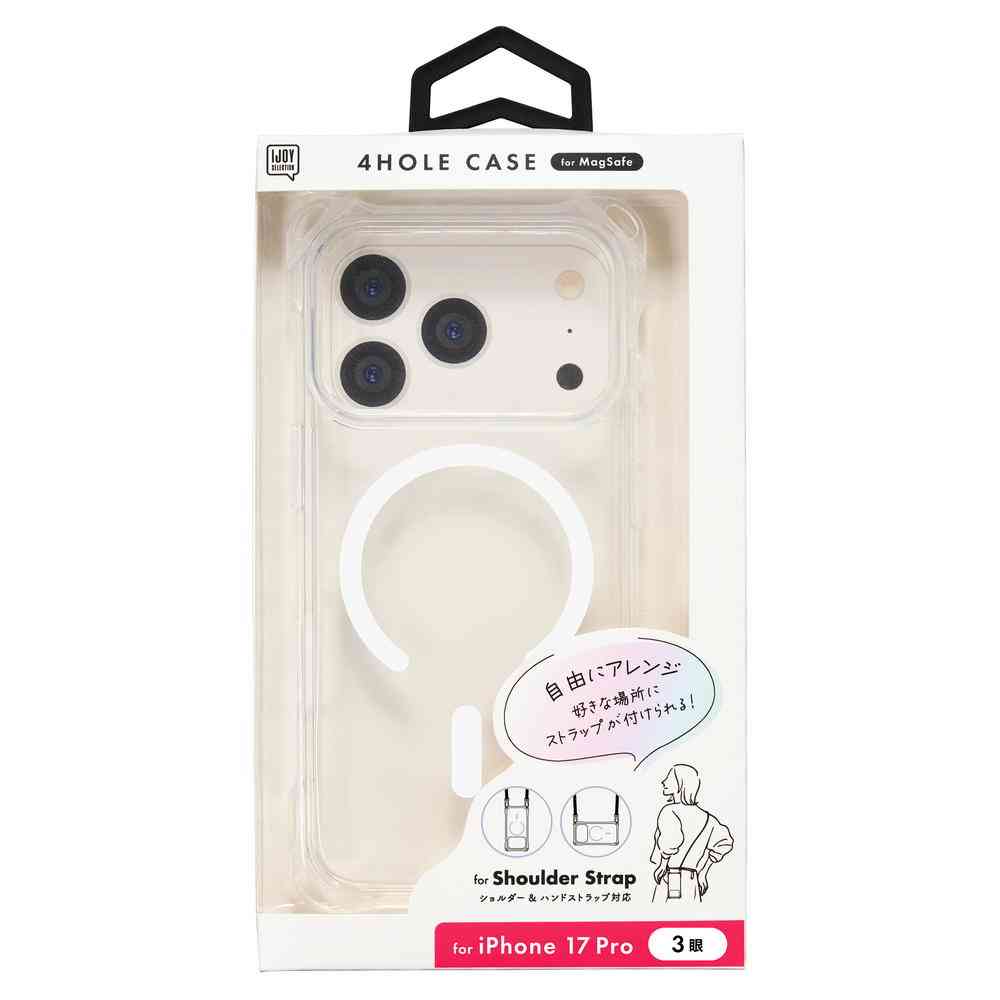 サンクレスト 4ホールケース MagSafe対応 クリア for iPhone17Pro